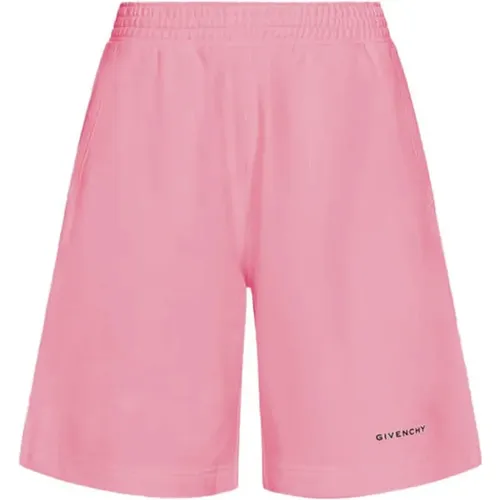 Baumwolle Rosa Elastische Taille Shorts - Givenchy - Modalova