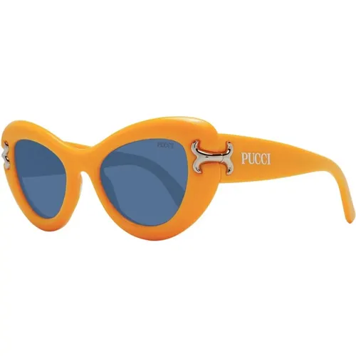 Katzenaugen Sonnenbrille blaue Gläser - EMILIO PUCCI - Modalova