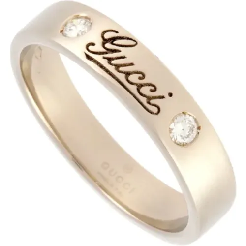 Pre-owned White Gold rings , female, Sizes: ONE SIZE - Gucci Vintage - Modalova