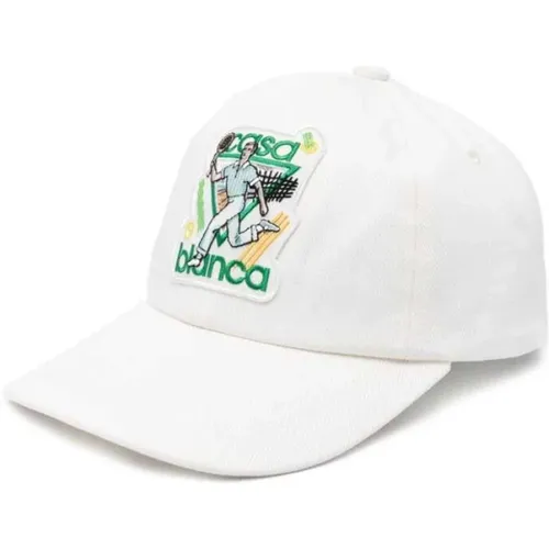 Weiße Baumwoll-Logo-Kappe - Casablanca - Modalova