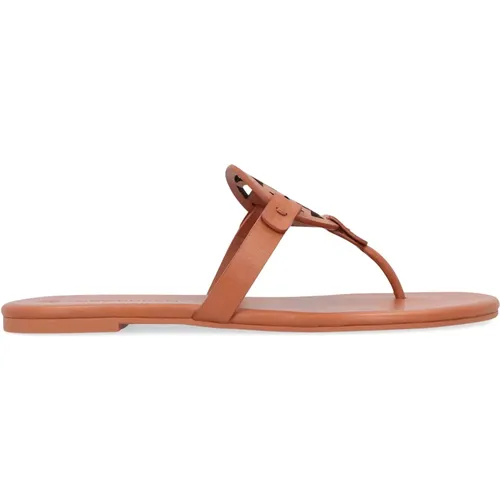 Leder Flache Sandalen , Damen, Größe: 35 EU - TORY BURCH - Modalova