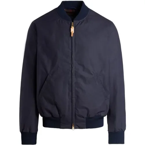 Blaue Tank Bomber Jacke Wasserdichte Baumwolle , Herren, Größe: XS - Manifattura Ceccarelli - Modalova