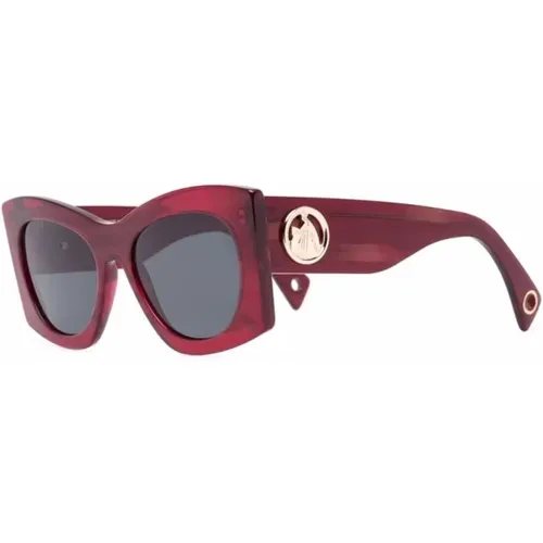 Rote Sonnenbrille, vielseitig und stilvoll , Damen, Größe: 54 MM - Lanvin - Modalova