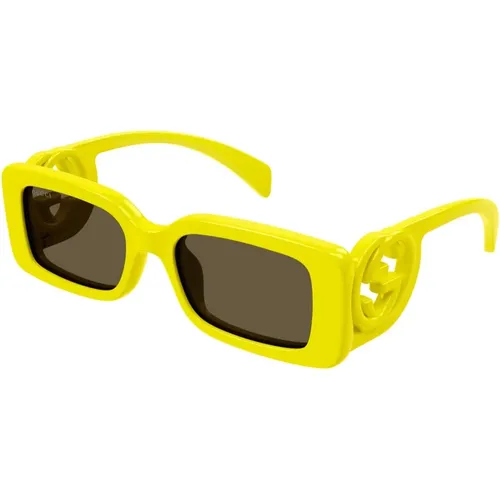 Rectangular Sunglasses in Acetate , female, Sizes: 54 MM - Gucci - Modalova