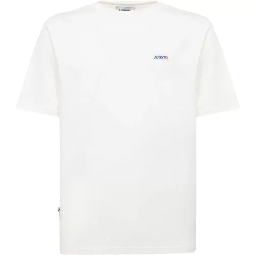 Einfarbiges T-Shirt mit Rundhalsausschnitt , Herren, Größe: XL - Autry - Modalova