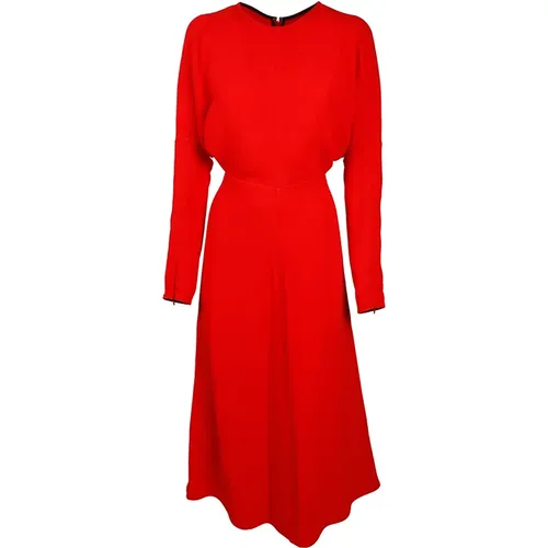 Rotes Elegantes Kleid - Victoria Beckham - Modalova