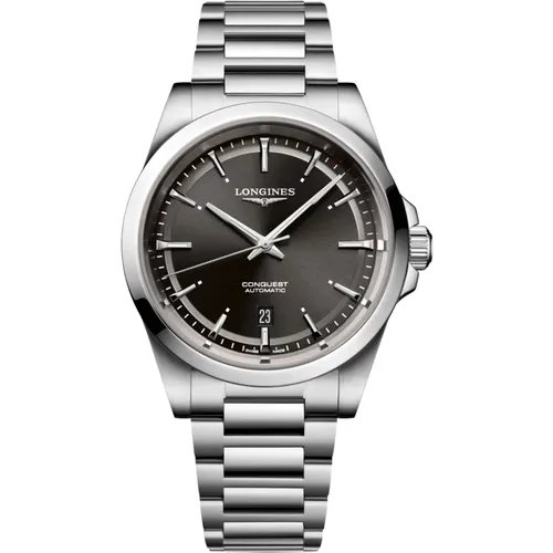 Conquest Steel Watch 41mm , female, Sizes: ONE SIZE - Longines - Modalova