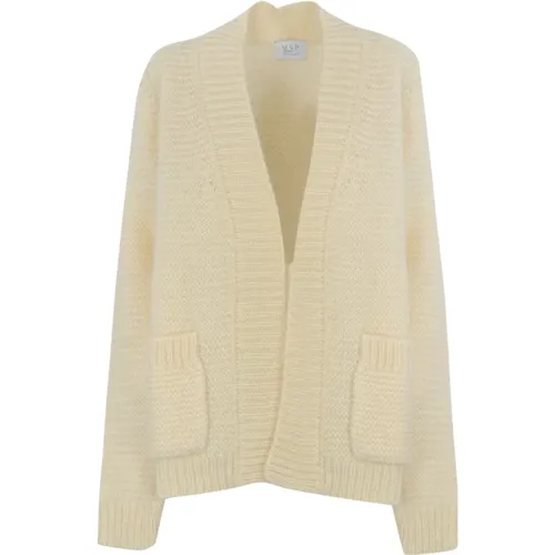 Gestreifter Mohair-Cardigan Creme - MVP wardrobe - Modalova