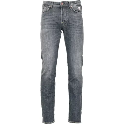 Schwarze Denim-Jeans mit Kontrastnähten - Roy Roger's - Modalova