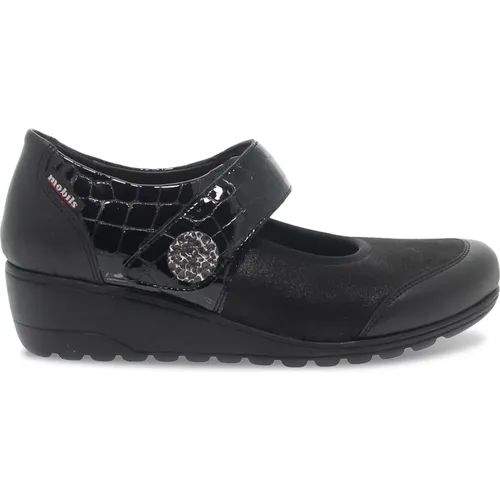 Flacher Schuh für Frauen aus bedrucktem Leder - mephisto - Modalova