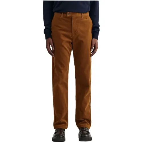 Cord Chino Hose , Herren, Größe: W30 - Gant - Modalova