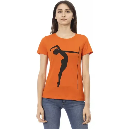 Action Kurzarm T-Shirt , Damen, Größe: 2XL - Trussardi - Modalova