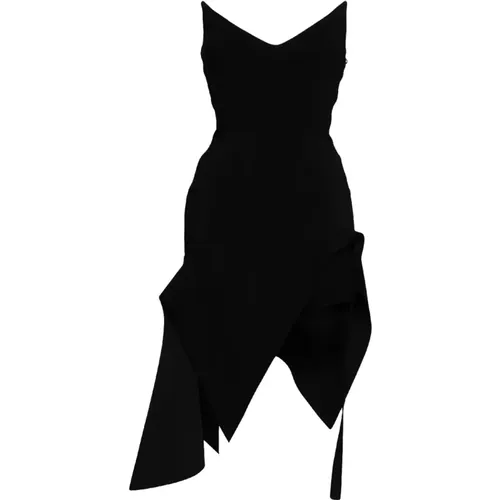 Asymmetrisches Korsettkleid mit Rüschen - Mugler - Modalova