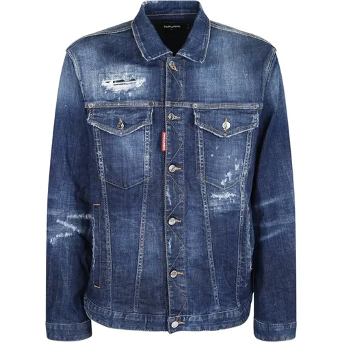 Relaxed fit Denim Jacket , male, Sizes: L - Dsquared2 - Modalova