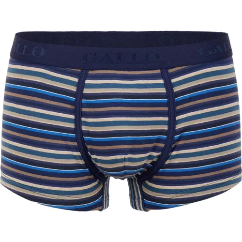 Herren blaue Baumwollboxershorts mit mehrfarbigen Streifen - Gallo - Modalova