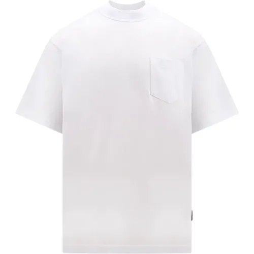 Weißes T-Shirt mit Rundhalsausschnitt und Brusttasche - Sacai - Modalova