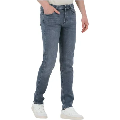 Slim Fit Delaware3 Jeans Grau , Herren, Größe: W35 L34 - Hugo Boss - Modalova