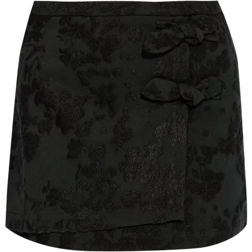 Flocked Wrap Skirt , female, Sizes: L, S - Ganni - Modalova