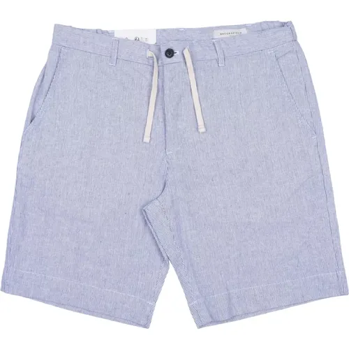 Stylish Bermuda Shorts in Latte/Azzurro , male, Sizes: 3XL, 4XL, L - Brooksfield - Modalova