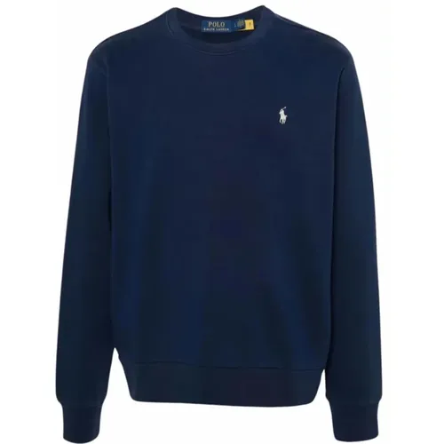 Marineblaue Pullover mit ikonischem Logo , Herren, Größe: L - Ralph Lauren - Modalova