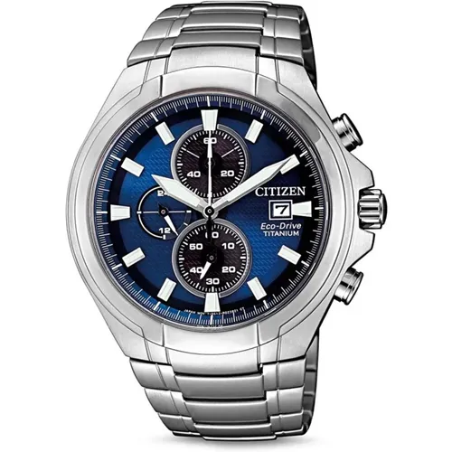 Blue Titanium Quartz Watch , male, Sizes: ONE SIZE - Citizen - Modalova