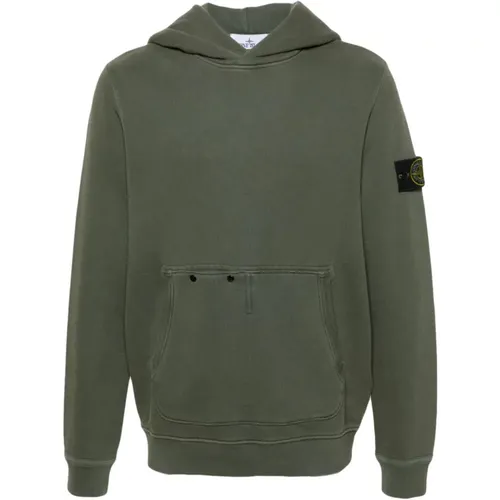 Grüner Sweatshirt Aw24 , Herren, Größe: XL - Stone Island - Modalova