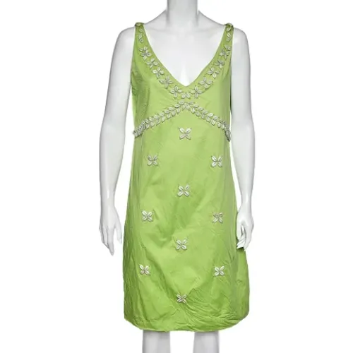 Pre-owned Cotton dresses , female, Sizes: L - Moschino Pre-Owned - Modalova