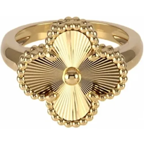 Gulgult gull Alhambra Ring , unisex, Sizes: ONE SIZE - Van Cleef & Arpels Pre-owned - Modalova