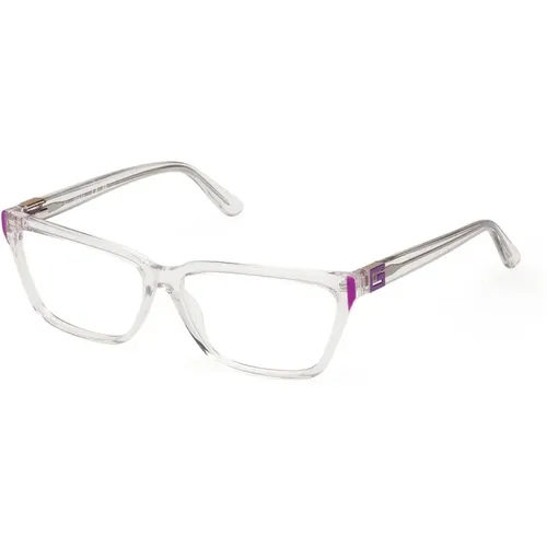 Rectangular Eyeglasses Gu50145 , female, Sizes: 56 MM - Guess - Modalova