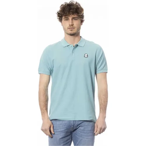 Blau Baumwoll-Poloshirt Logo Brust , Herren, Größe: S - Invicta - Modalova