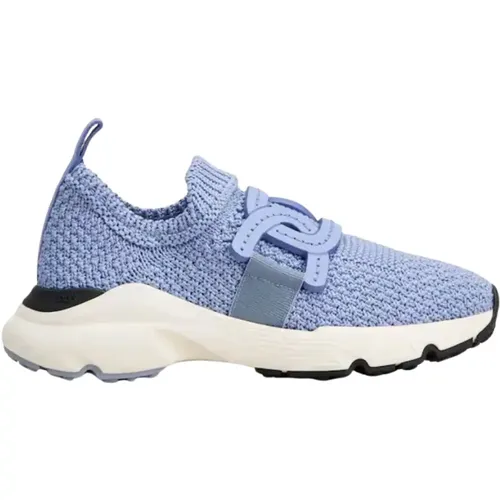 Blau Himmel Slip-On Stretch Sneakers , Damen, Größe: 38 1/2 EU - TOD'S - Modalova