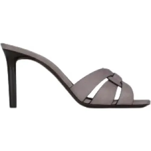 Gekreuzte Riemen Stiletto Mules - Saint Laurent - Modalova