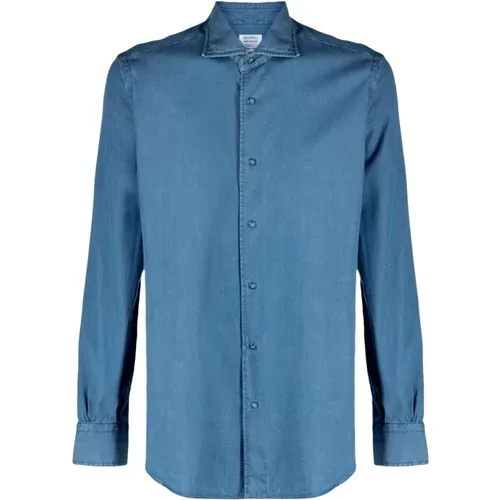 Denim Shirt Intricate Details , male, Sizes: 3XL, M - Mazzarelli - Modalova