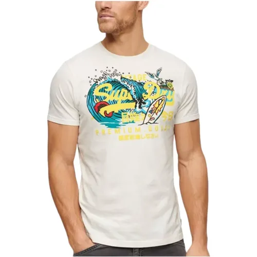 Graphic Surf T-shirt , male, Sizes: S, XL - Superdry - Modalova