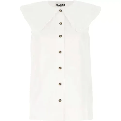 Classic Poplin Shirt , female, Sizes: M, S - Ganni - Modalova