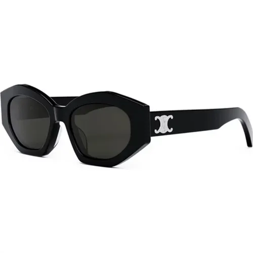 Schwarze Rauch Sonnenbrille Cl40238U 01A , unisex, Größe: 55 MM - CELINE - Modalova