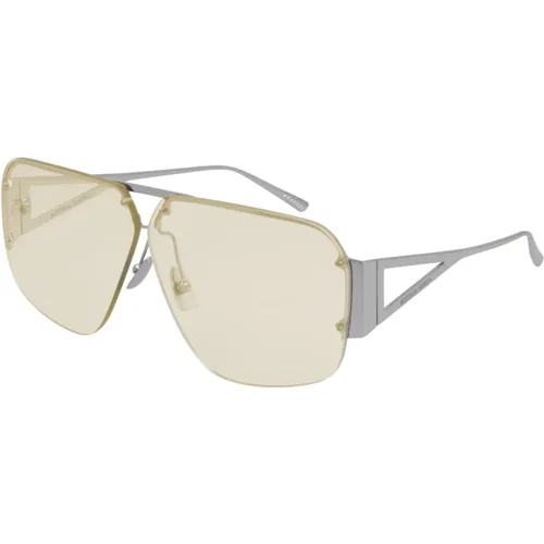 Silber/Gelbe Sonnenbrille,Sunglasses - Bottega Veneta - Modalova