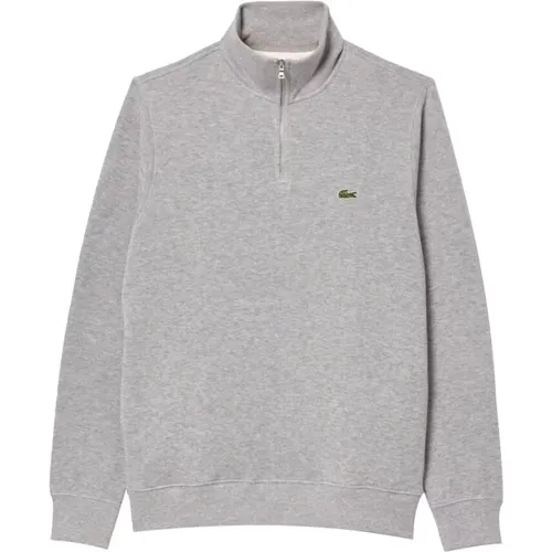 Grauer Pullover Klassisches Sportliches Design , Herren, Größe: L - Lacoste - Modalova