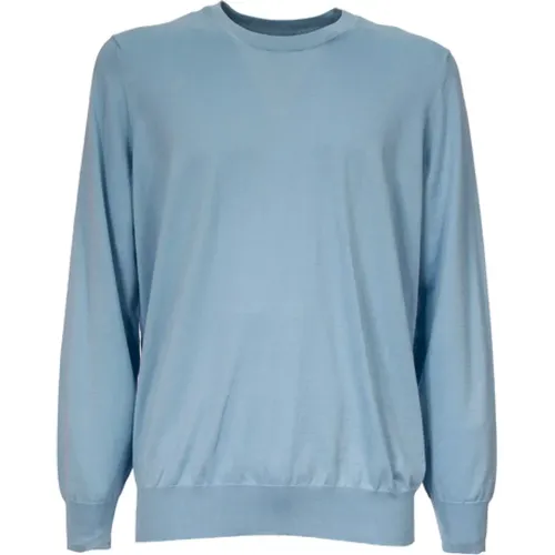 Cotton Crewneck Sweater , male, Sizes: L, XL, 2XL, 3XL - BRUNELLO CUCINELLI - Modalova