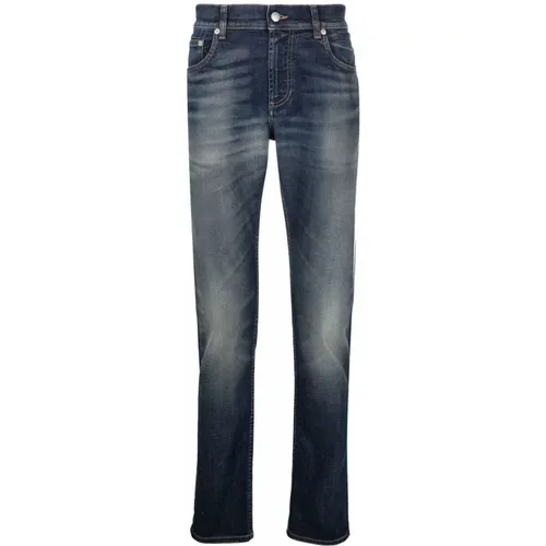 Stonewashed Slim Cut Jeans , male, Sizes: L, 2XL, XL, S, 3XL, M - alexander mcqueen - Modalova
