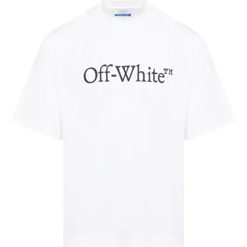 Off , Klassisches Weißes Baumwoll-T-Shirt , Herren, Größe: XL - Off White - Modalova