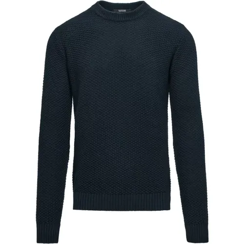 Cotton-Wool Knit Round Neck Pullover , male, Sizes: M, XL, XS, 2XL, 3XL, S, L - BomBoogie - Modalova