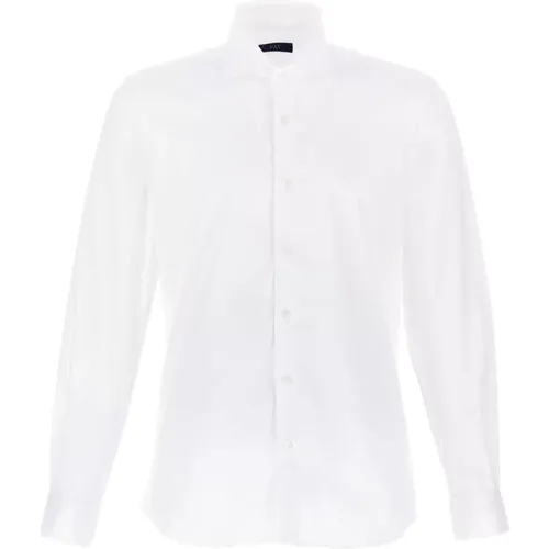 Weißes Button-Up Hemd mit Cutaway-Kragen , Herren, Größe: XL - Fay - Modalova