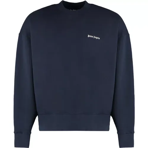 Gerippter Crew-neck Sweatshirt - Palm Angels - Modalova