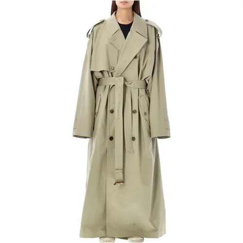 Oversize Military Trench Coat , female, Sizes: XS - Balenciaga - Modalova