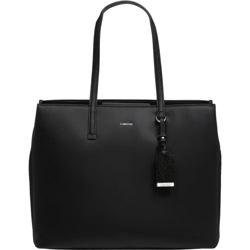 Stylish Tote Bag with Magnet Closure , female, Sizes: ONE SIZE - Calvin Klein - Modalova