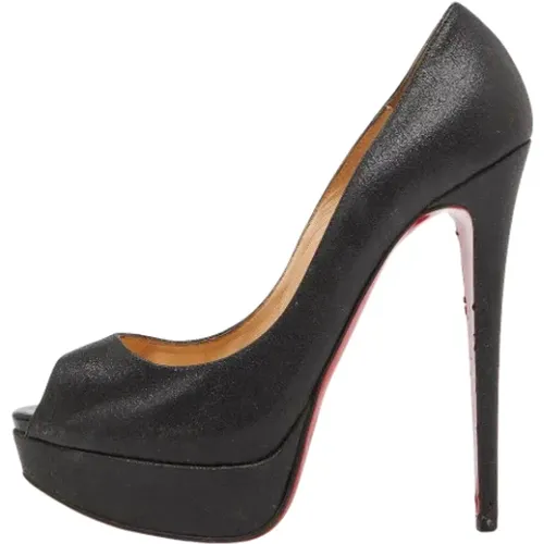 Pre-owned Fabric heels , female, Sizes: 7 UK - Christian Louboutin Pre-owned - Modalova