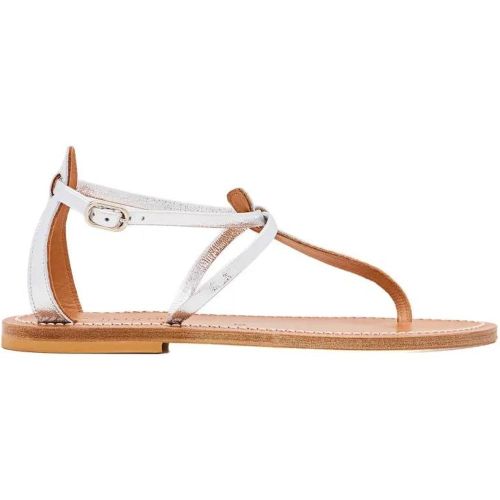 Sandalen - Buffon Leather Sandal - Gr. 37 (EU) - in Silber - für Damen - BB ST. TROPEZ - Modalova