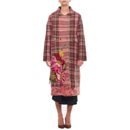 Embroidered Double Breasted Coat - Größe 40 - Pero - Modalova