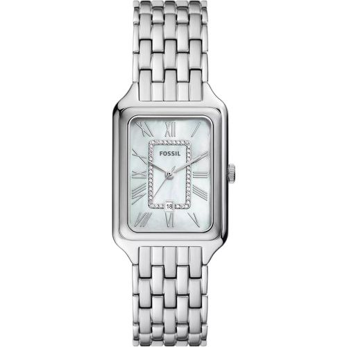 Uhr - Raquel Three-Hand Date Stainless Steel Watch - Gr. unisize - in Silber - für Damen - Fossil - Modalova